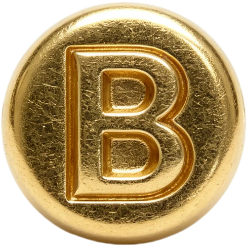Gold Letter B Spacer