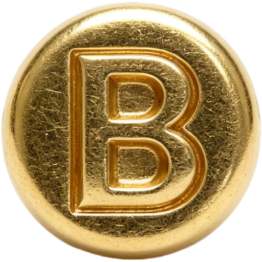 Gold Letter B Spacer
