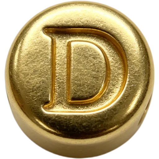 Gold Letter D Spacer