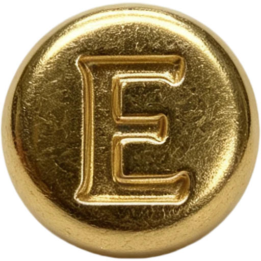 Gold Letter E Spacer