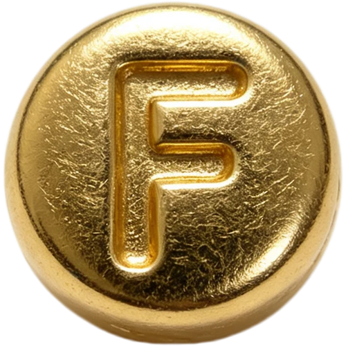Gold Letter F Spacer