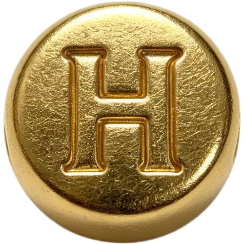 Gold Letter H Spacer