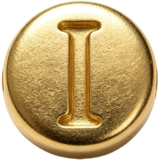 Gold Letter I Spacer