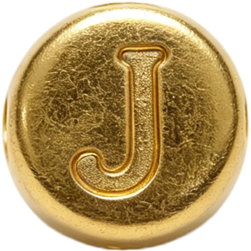 Gold Letter J Spacer