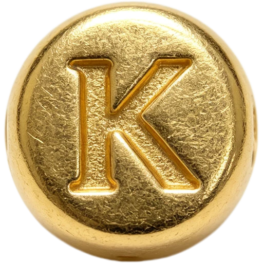 Gold Letter K Spacer