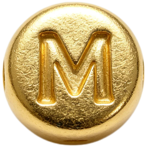 Gold Letter M Spacer