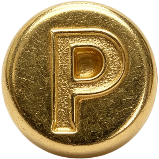 Gold Letter P Spacer