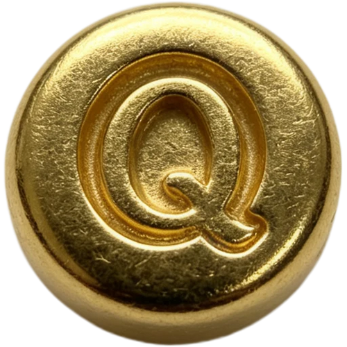 Gold Letter Q Spacer