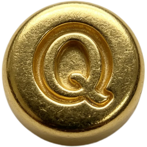 Gold Letter Q Spacer