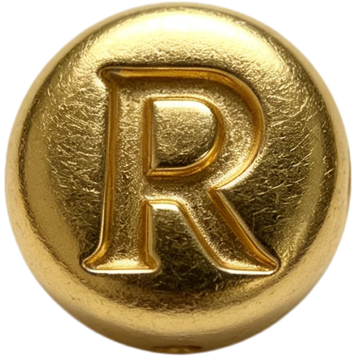 Gold Letter R Spacer