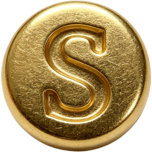 Gold Letter S Spacer