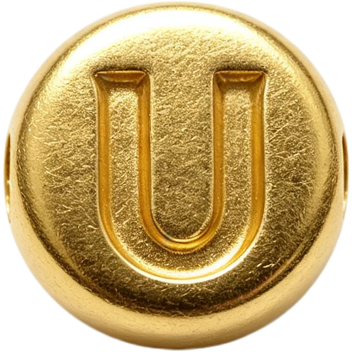 Gold Letter U Spacer