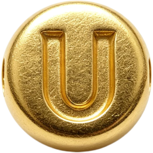 Gold Letter U Spacer