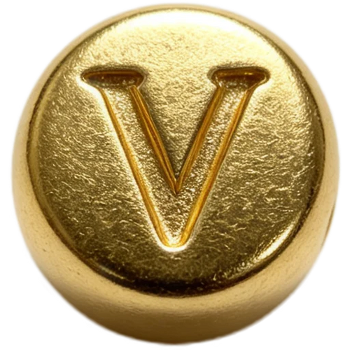 Gold Letter V Spacer