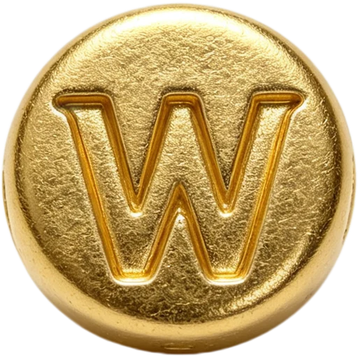 Gold Letter W Spacer