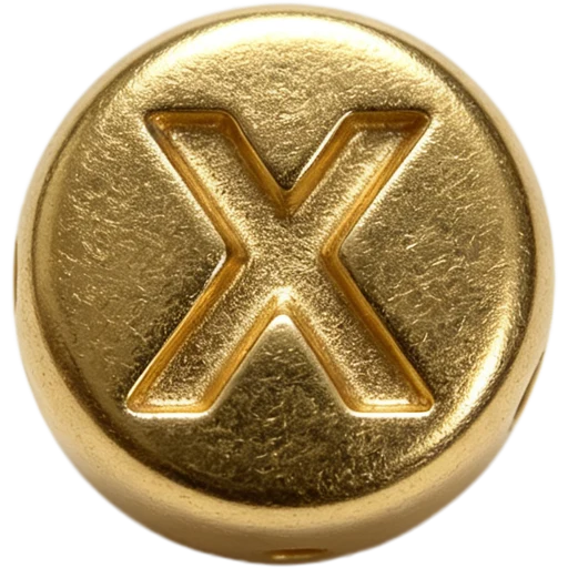 Gold Letter X Spacer