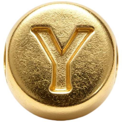 Gold Letter Y Spacer