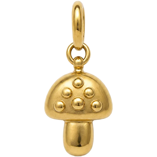 Gold Mushroom Charm
