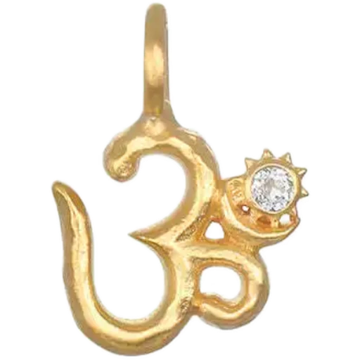 Gold Om Charm