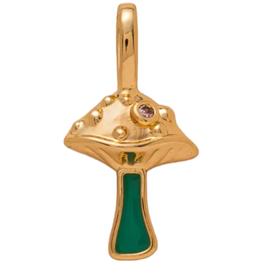Green Mushroom Charm