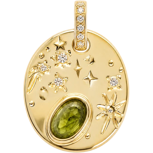 Green Starburst Charm