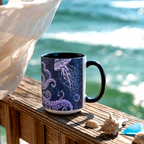 Ocean Damask Octopus Ceramic Mug
