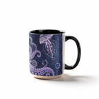 Ocean Damask Octopus Ceramic Mug