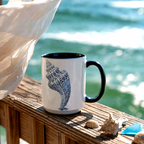 Filigree Seashell Ceramic Mug