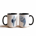 Filigree Seashell Ceramic Mug