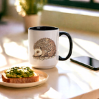 Filigree Hedgehog Ceramic Mug