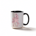 Rose Filigree Unicorn Ceramic Mug