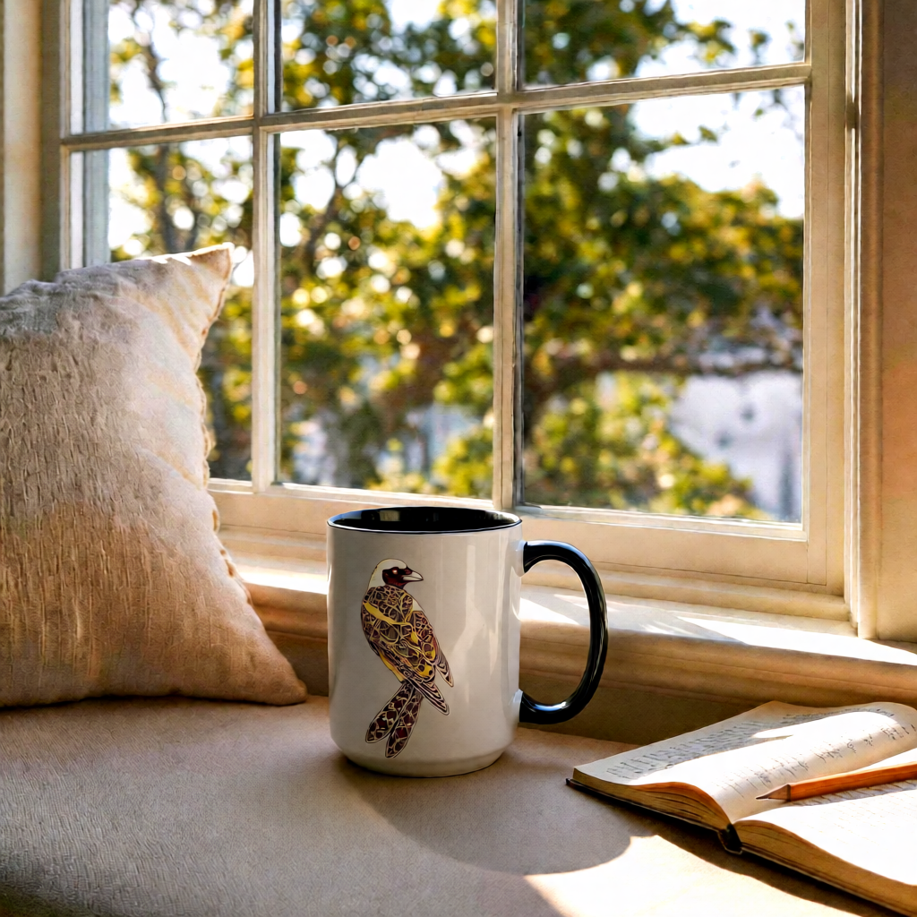 Gilded Raven Ceramic Mug
