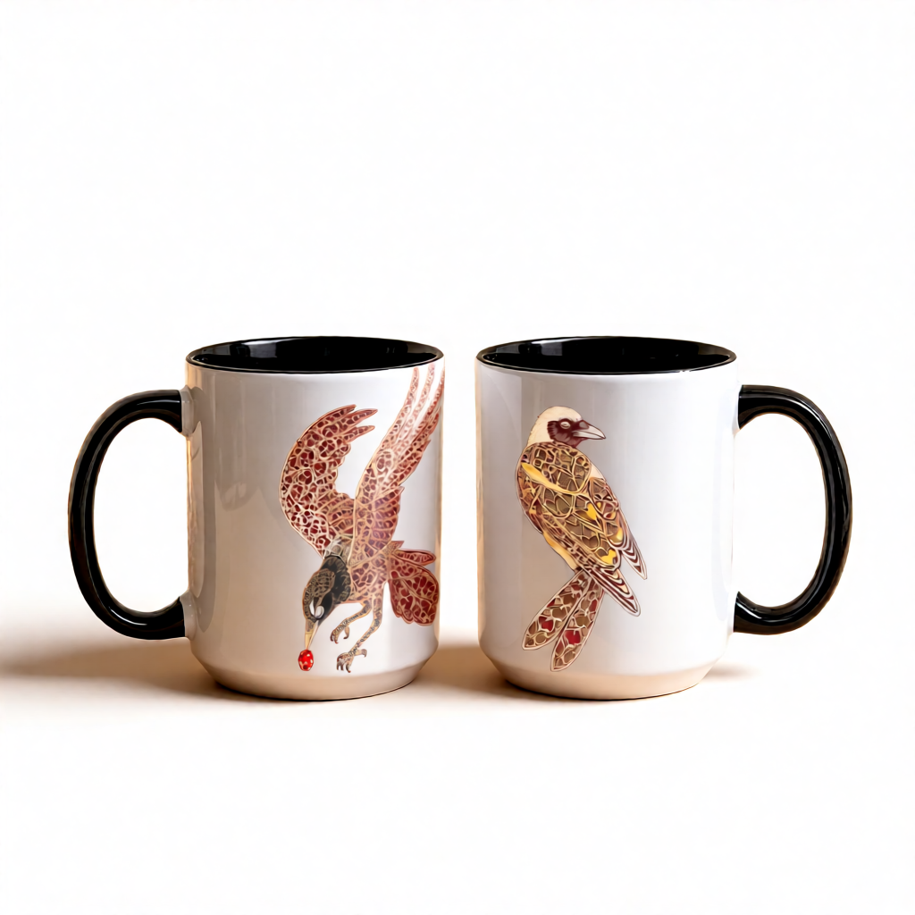 Gilded Raven Ceramic Mug