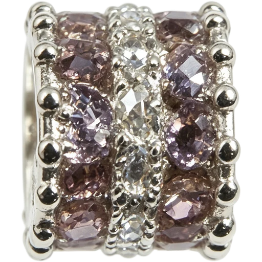 Pink Crystal Floral Spacer