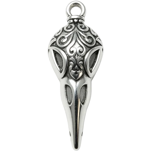 Raven Skull Charm
