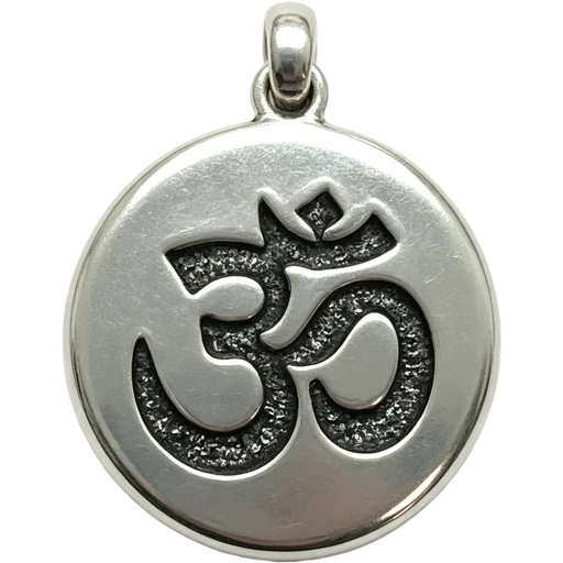 Round Om Medallion Charm