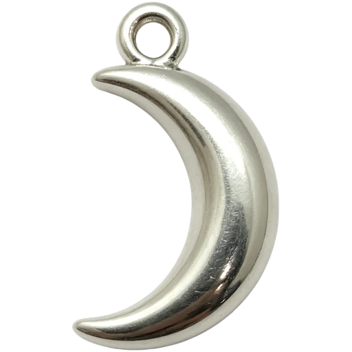 Silver Crescent Moon Charm
