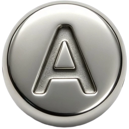 Silver Letter A Spacer