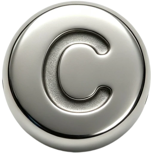 Silver Letter C Spacer