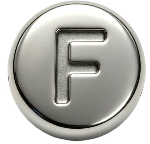 Silver Letter F Spacer