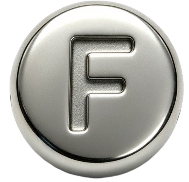 Silver Letter F Spacer