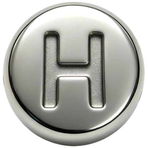 Silver Letter H Spacer