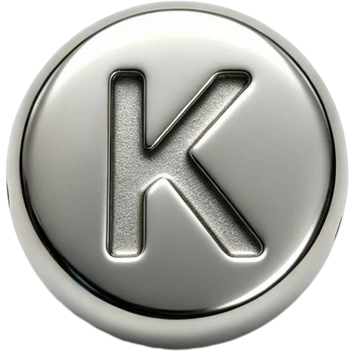 Silver Letter K Spacer