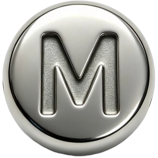 Silver Letter M Spacer
