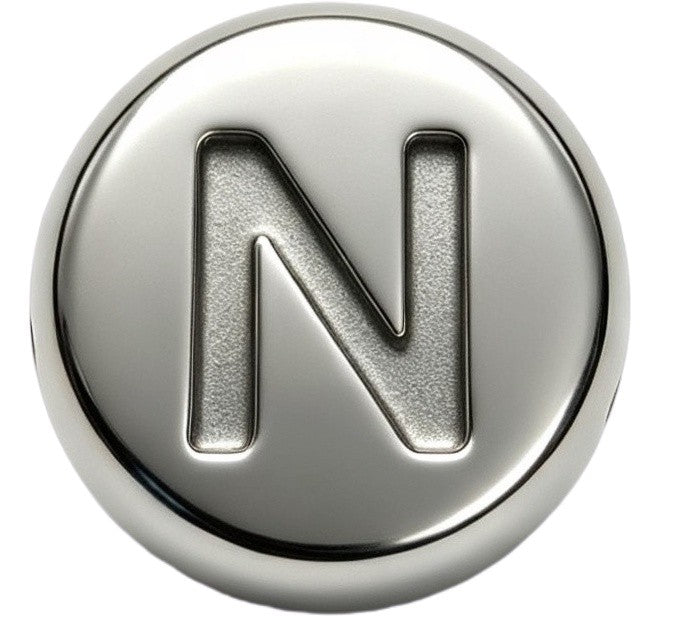 Silver Letter N Spacer