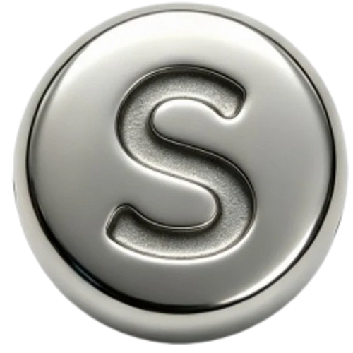 Silver Letter S Spacer