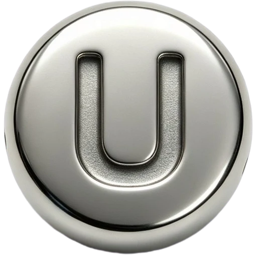 Silver Letter U Spacer
