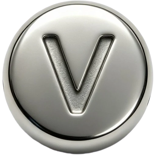 Silver Letter V Spacer