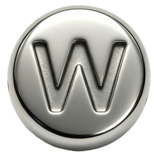 Silver Letter W Spacer