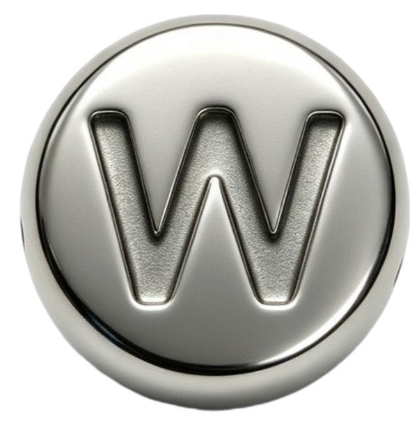 Silver Letter W Spacer